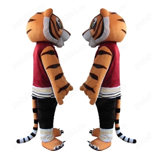 Costume Cosplay Mascote Kung fu Panda si Tigru adult nou, pentru evenimente, petreceri, carnaval  - imagine 5