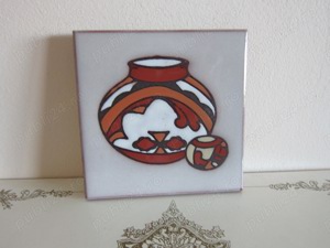 cadou rar  placa ceramica Navajo handmade Cleo Teissedre 1980 SUA - imagine 3