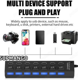 Multi usb 7 porturi 2 culori