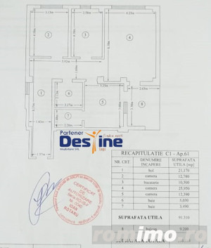 Apartament 3 camere DECOMANDAT 100 MP zona Păcurari - Șos. Rediu - imagine 12