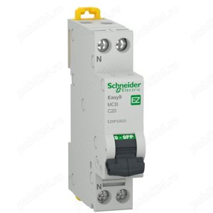 Siguranta automata 1P+N 20A Schneider Easy9 EZ9P32620