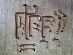 Centrala - Tevi din cupru de la doua centrale ferolli