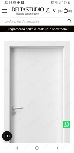 Usa interior PORTA DECOR alba, stanga 80 cm