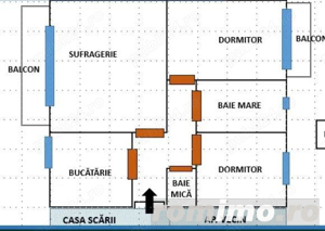 Apartament 3 camere zona Modern - imagine 9