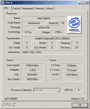 procesor Intel Celeron 4 CPU 2800 Mhz - imagine 2