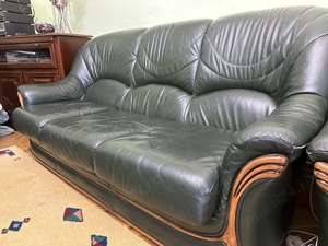 Set canapea plus fotolii din piele