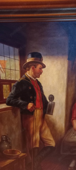 Tablou pe pânză, semnat, cu ramă - imagine 3