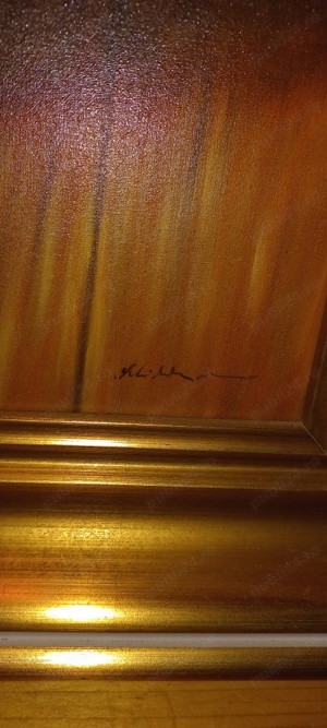 Tablou pe pânză, semnat, cu ramă - imagine 5