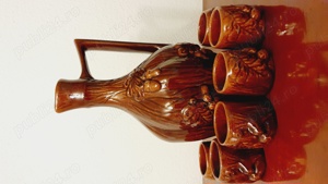 Cana Carafa Ulcior 6 pahare Set de ceramica Nefolosit Vintage