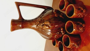 Cana Carafa Ulcior 6 pahare Set de ceramica Nefolosit Vintage - imagine 9