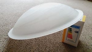 Abajur de sticlă mata pentru plafonieră - imagine 3