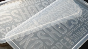 Capac Nou plastic transparent cutie pantofi - imagine 6