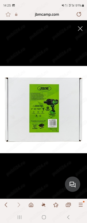 Pistol impact JBM 60050 2300nm dewalt milwaukee  - imagine 5