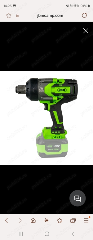 Pistol impact JBM 60050 2300nm dewalt milwaukee  - imagine 3