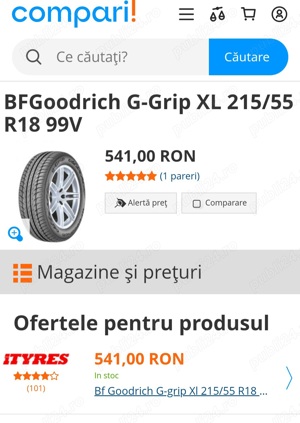 BF Goodrich G-Grip 215/60/R18 set4buc vara dot2018 7mm - imagine 7