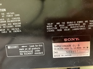 Sony deck ELCASET  EL5 stereo - imagine 9