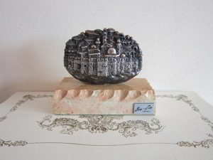 cadou rar Ierusalim Țara Sfântă sculptura argintata silver 925 Ben-Zion Israel - imagine 2