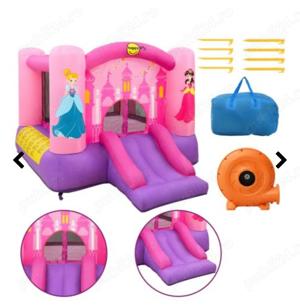 Vand Spatiu de Joaca Gonflabil Printese cu Topogan - imagine 4