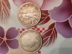 Monede  Carol 1, anii 1906,1910 de 1 leu.  - imagine 2