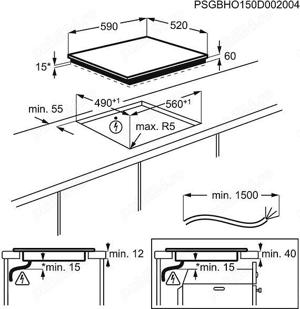 Plita incorporabila ELECTROLUX EHH6240ISK, Inductie, 4 arzatoare, Touch Control, negru - imagine 2
