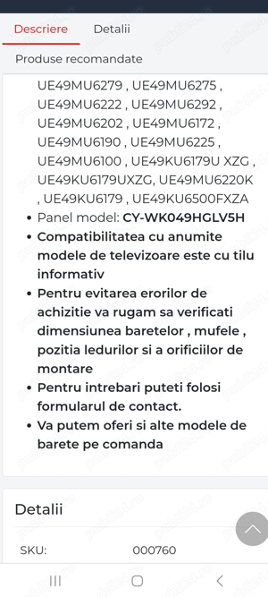 Barete led TV Samsung UE49MU6179U  - imagine 7