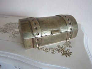 cadou deosebit Cufar cutie caseta mica bronz masiv vintage Germania 1960