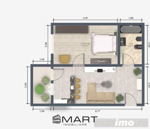 Apartament bloc nou 2 camere, etaj 1, la CHEIE in Turnisor - imagine 2