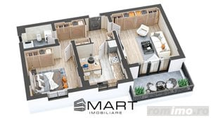 Apartament 2 camere decomandate 60mp + 5mp balcon zona Ciresica - imagine 6