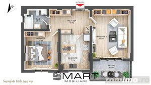 Apartament 2 camere decomandate 60mp + 5mp balcon zona Ciresica - imagine 5