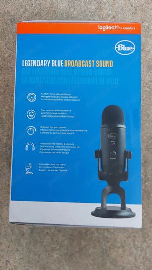 Blue Microfon professional Yeti Midnight Black pentru PC nou in cutie