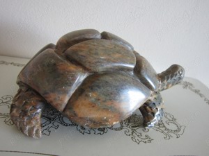 cadou rar Broasca Testoasa vintage de colectie sculptura piatra naturala