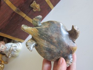 cadou rar Broasca Testoasa vintage de colectie sculptura piatra naturala - imagine 4