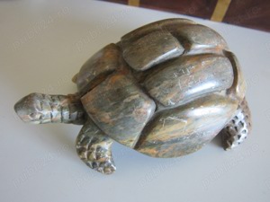 cadou rar Broasca Testoasa vintage de colectie sculptura piatra naturala - imagine 2