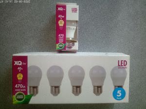 Bec led XQ-Lite, set 5 bucati, E27, 470lum, 2700K, glob mic
