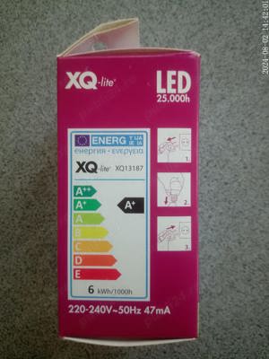 Bec led XQ-Lite, set 5 bucati, E27, 470lum, 2700K, glob mic - imagine 3