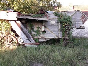 Batoza De Treierat Cereale Foarte veche - imagine 3