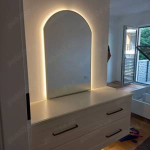 Masa de machiaj cu oglinda si banda LED, NOUA - imagine 2