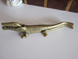 cadou rar bronz masiv Crocodil Aligator Cleste Mid-Century Walter Bosse 1950 Viena  - imagine 2