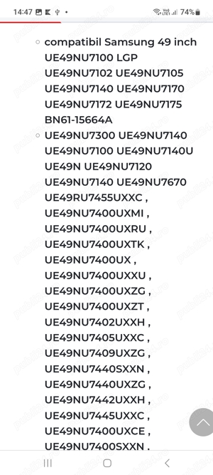 DISPERSOR PLASTIC LGP Tv Samsung UE49RU7302K  - imagine 4