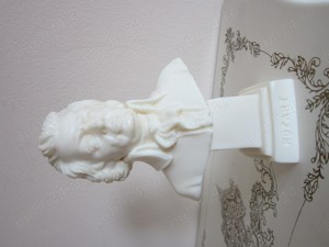 cadou rar Mozart  bust mic Mid-Century alabaster semnat Ruggeri,Italia 1950 