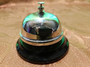 Clopotel pentru receptie hoteluri, baruri, restaurante, material metal inox si plastic, 6 x 10 cm, a