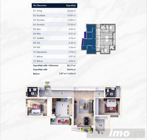 Apartament de 3 Camere in Complex Rezidential Exclusivist - imagine 14