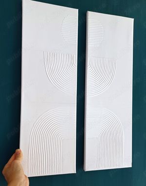 Tablou canvas pictura texturata - 3D, realizata din chit acrilic - imagine 5