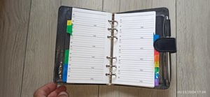 Organizer mic 19.2x12.5 cm cu calculator si pix, inchidere cu clapa negru   - imagine 5