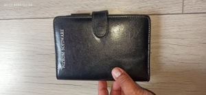 Organizer mic 19.2x12.5 cm cu calculator si pix, inchidere cu clapa negru   - imagine 4