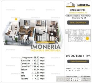 Direct Dezvoltator- 0% comision - finalizat - ultima unitate - metrou 200m - imagine 4