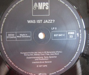 vinil  Joachim-Ernst Berendt - Was Ist Jazz?  made in Germany 1977  - imagine 3