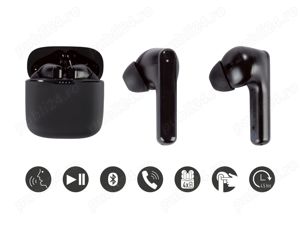 Căști intraauriculare negre