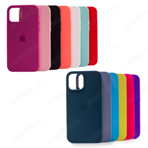 Huse silicon iPhone 12 mini diverse culori, lichidare stoc