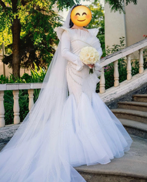 Rochie de mireasă si voal - imagine 2